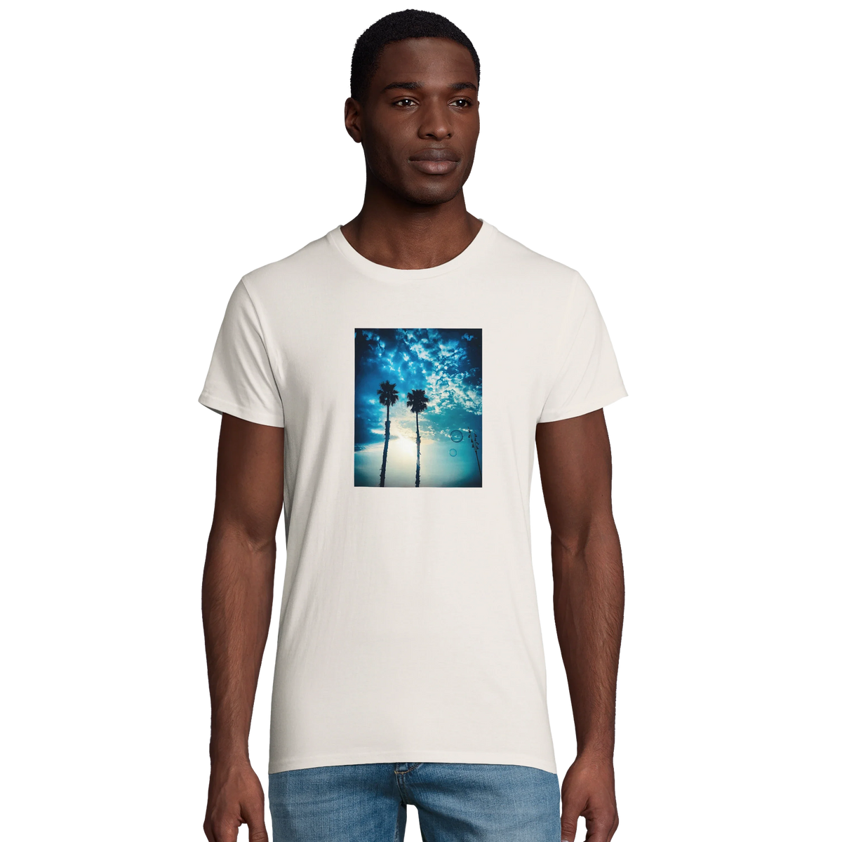 Gratitude - "Bubbles and Sky Sticks" T-shirt Off White 1
