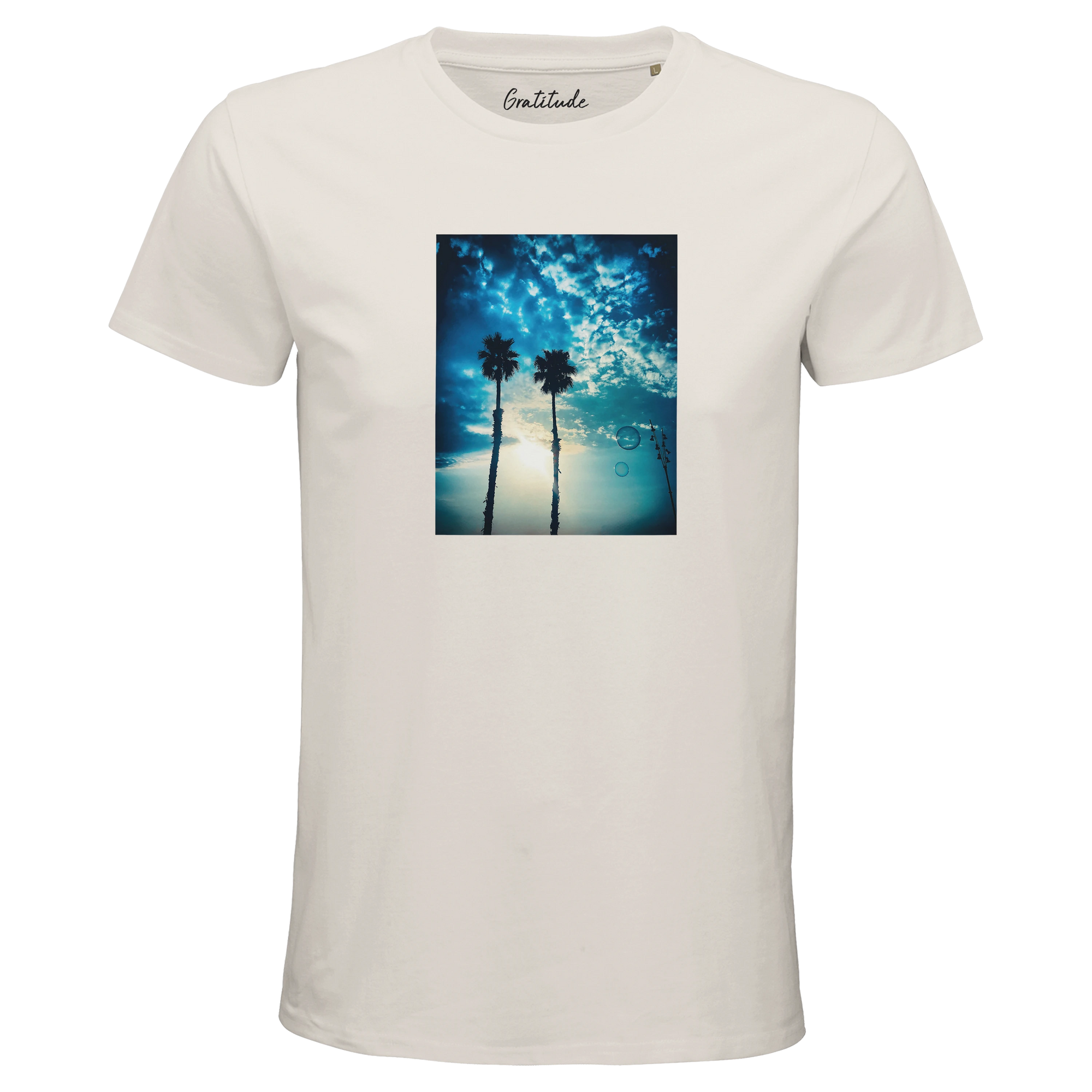 Gratitude - "Bubbles and Sky Sticks" T-shirt Off White 3