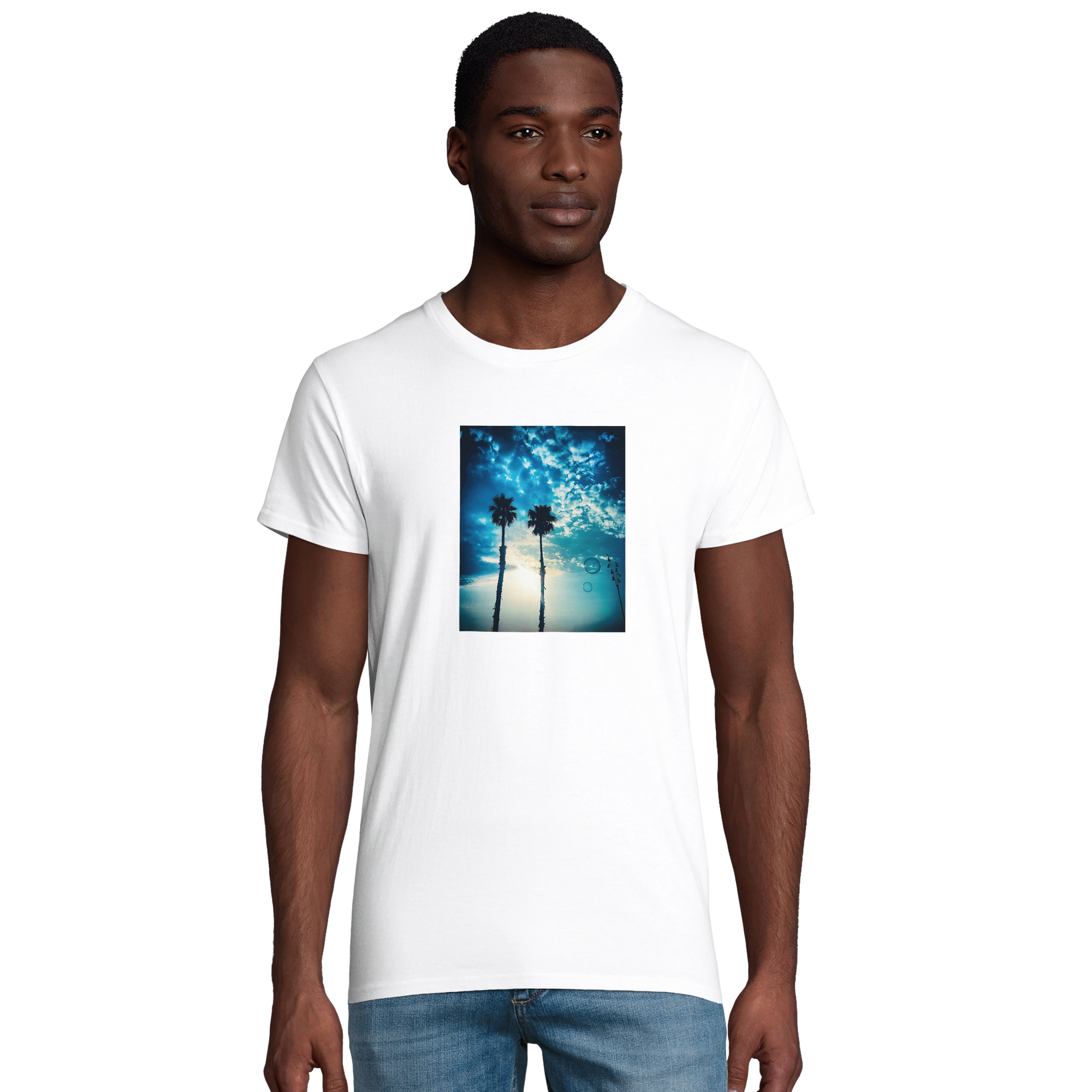 Gratitude - "Bubbles and Sky Sticks" T-shirt White 1