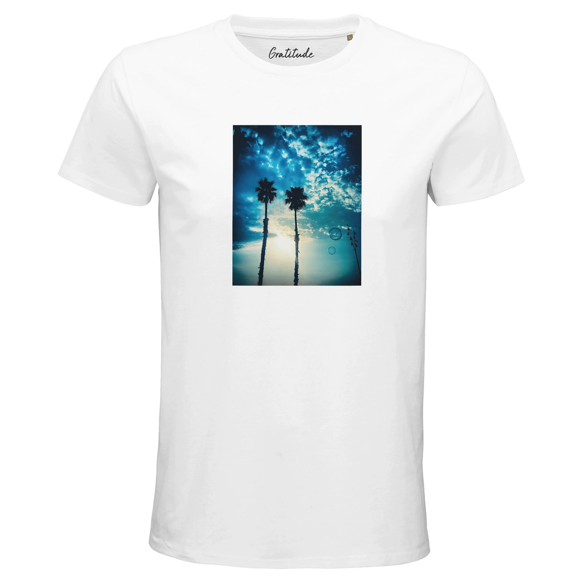 Gratitude - "Bubbles and Sky Sticks" T-shirt White 3