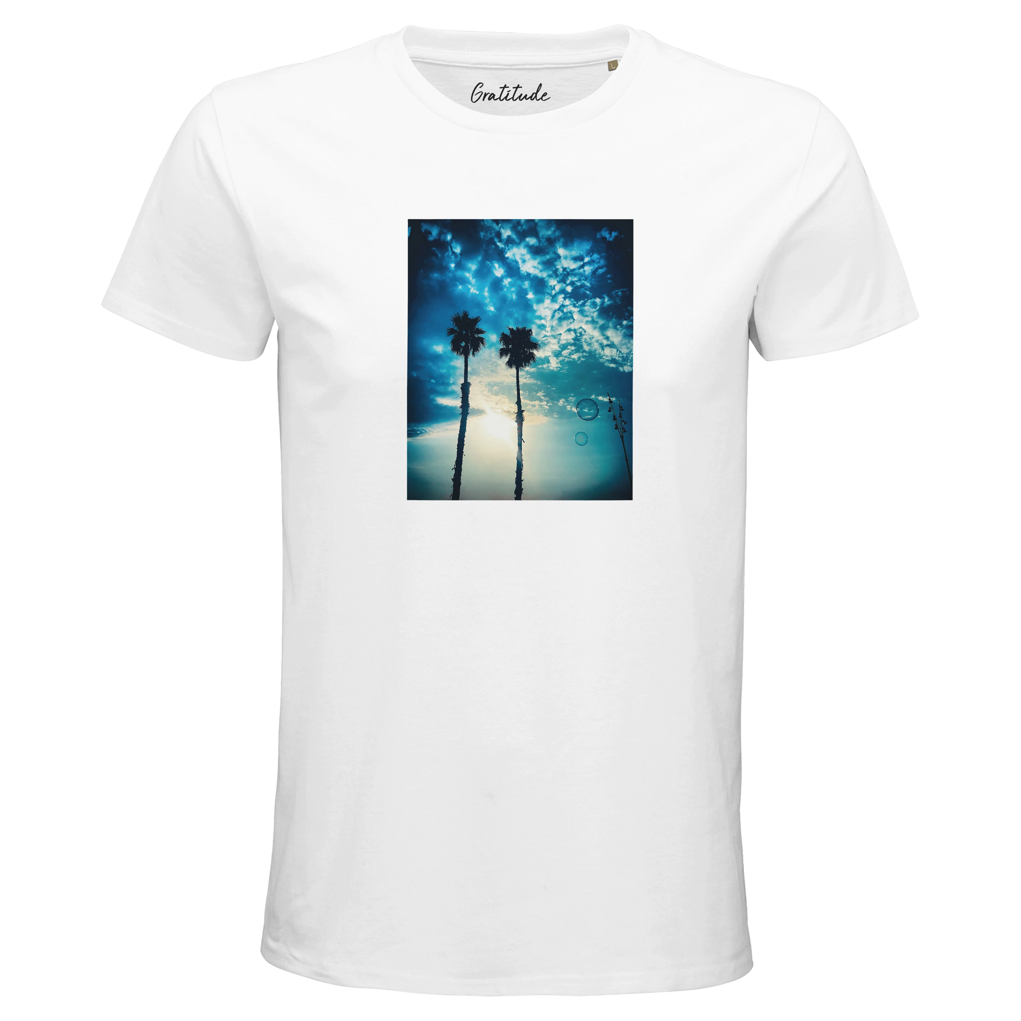 Gratitude - "Bubbles and Sky Sticks" T-shirt White 3