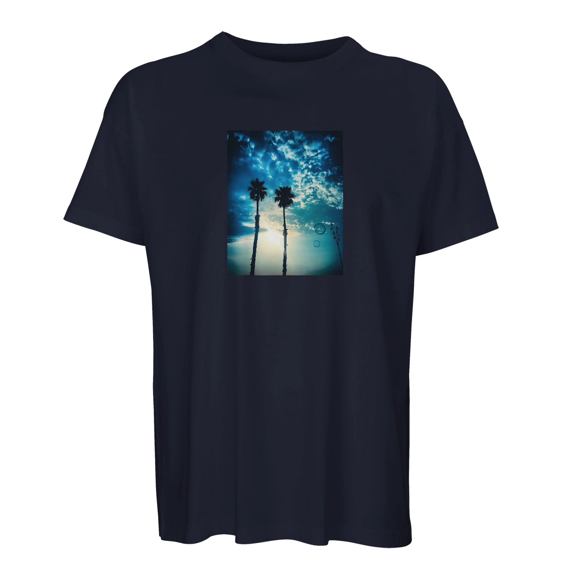 Gratitude - "Bubbles and Sky Sticks" T-shirt French Navy 3