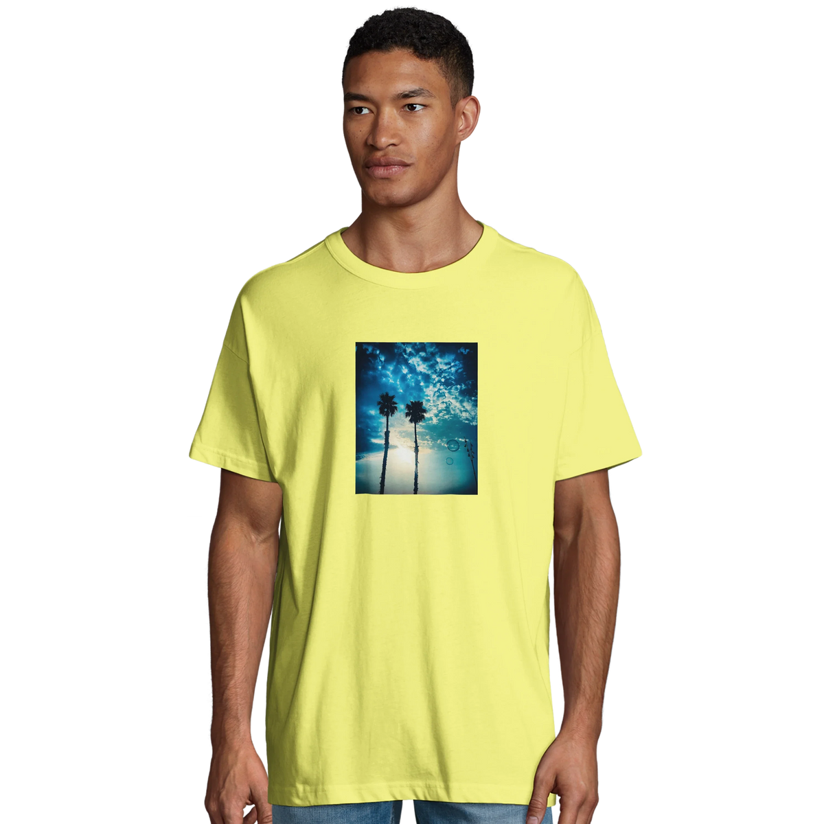 Gratitude - "Bubbles and Sky Sticks" T-shirt Light Yellow 1