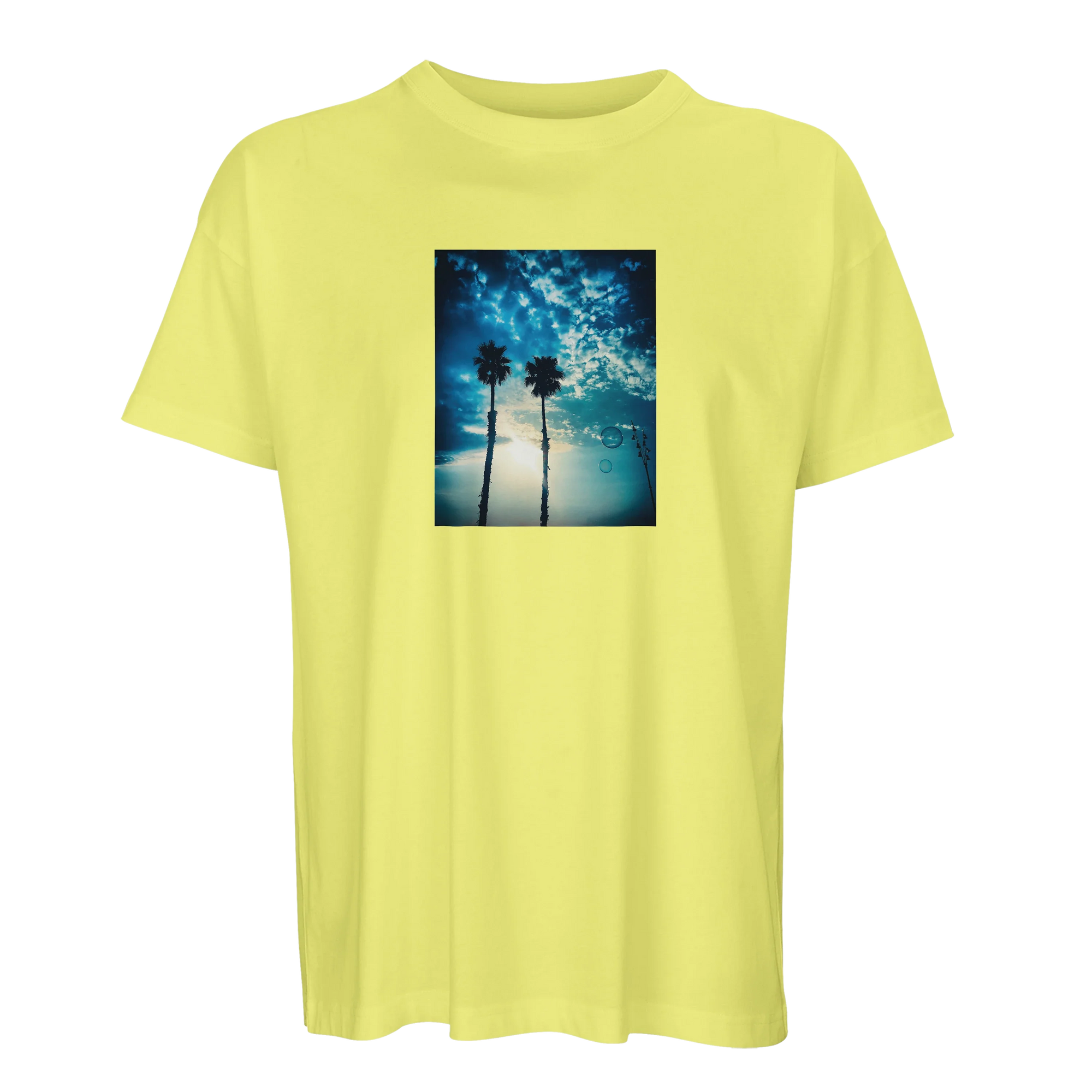 Gratitude - "Bubbles and Sky Sticks" T-shirt Light Yellow 3