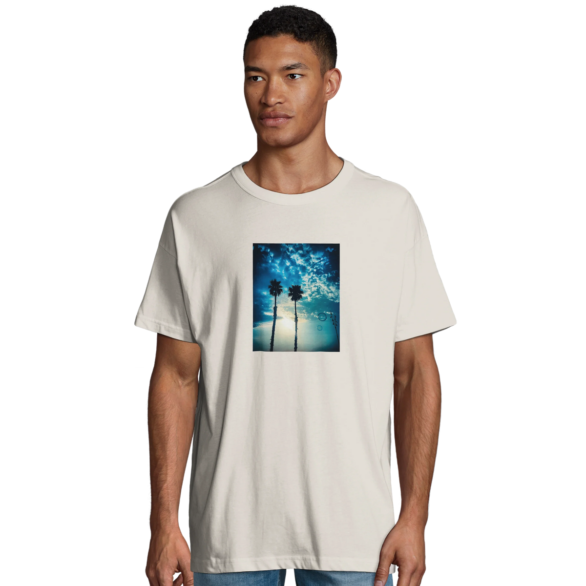 Gratitude - "Bubbles and Sky Sticks" T-shirt Off White 1