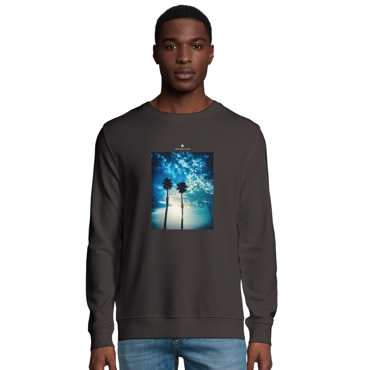 Gratitude - "Bubbles and Sky Sticks" Sweatshirt deep charcoal grey 4