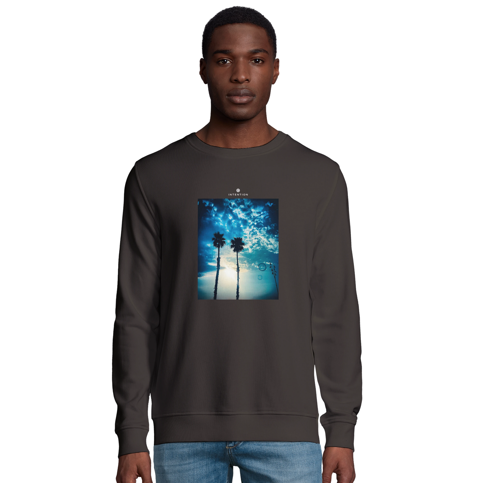 Gratitude - "Bubbles and Sky Sticks" Sweatshirt deep charcoal grey 4