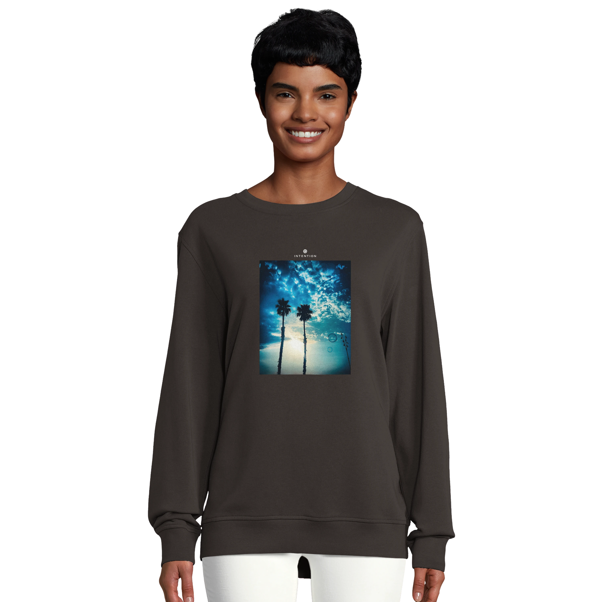 Gratitude - "Bubbles and Sky Sticks" Sweatshirt deep charcoal grey 6
