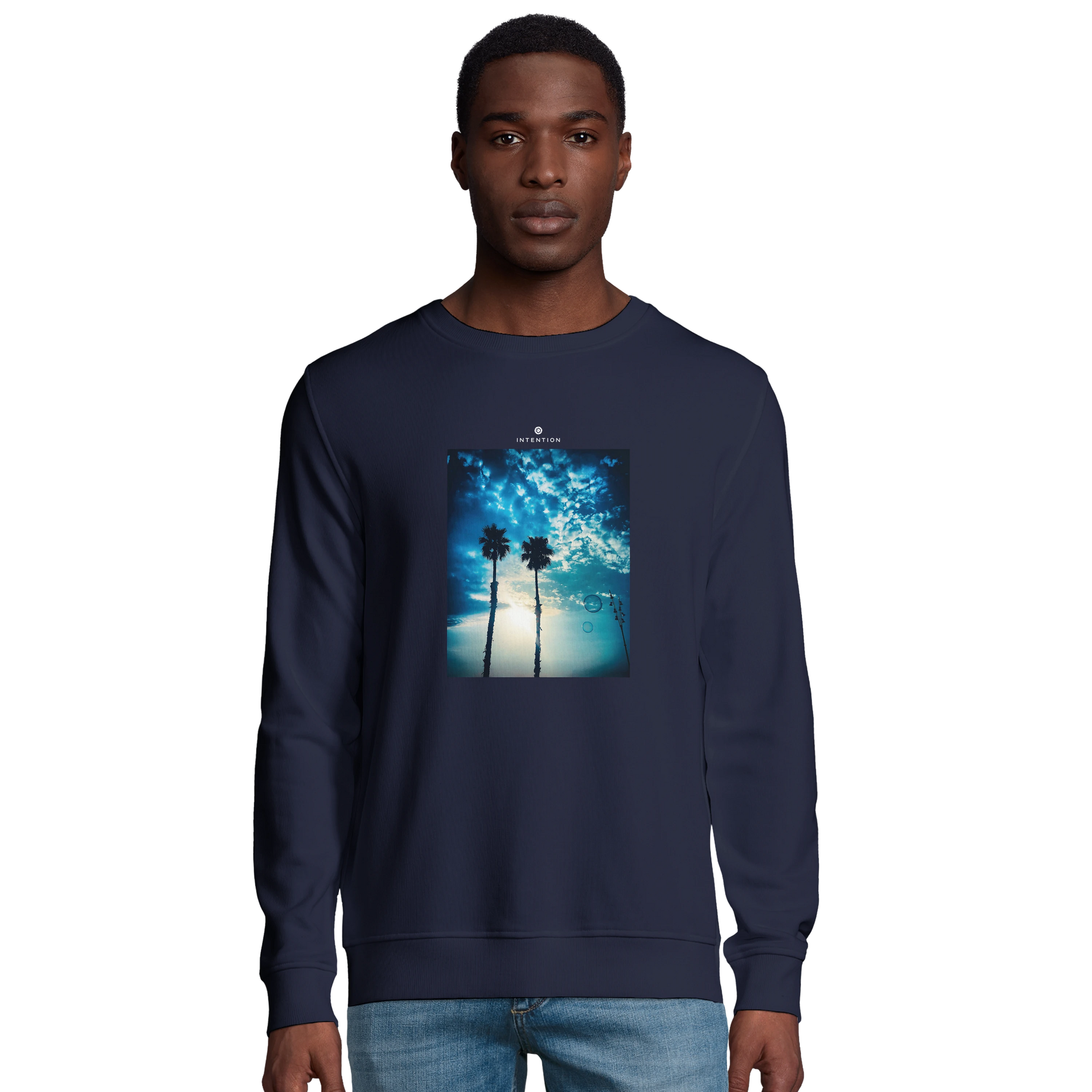 Gratitude - "Bubbles and Sky Sticks" Sweatshirt French Navy 3