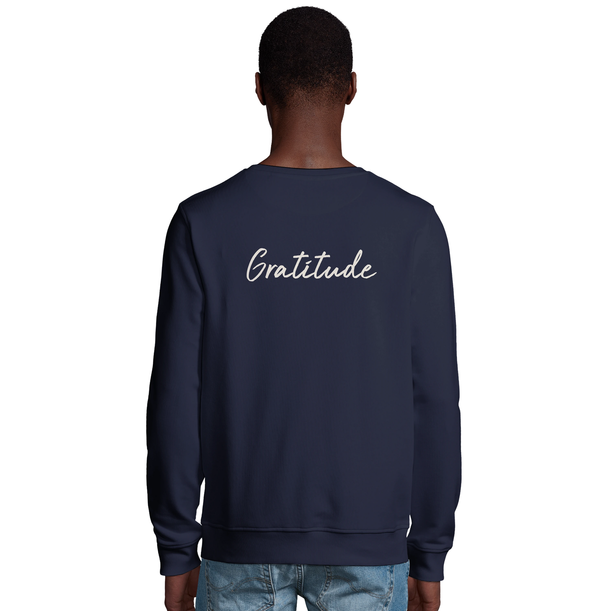 Gratitude - "Bubbles and Sky Sticks" Sweatshirt French Navy 4