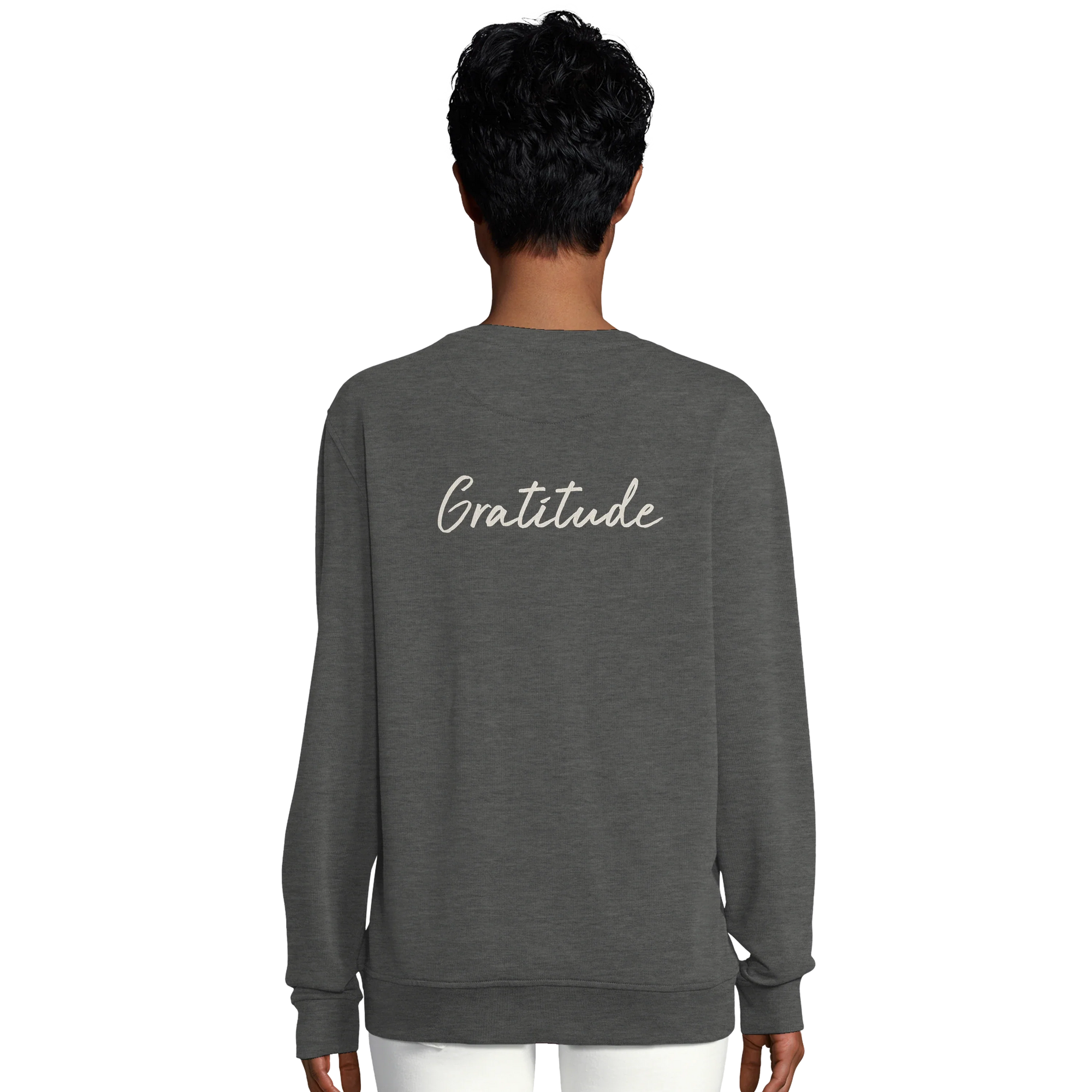 Gratitude - "Bubbles and Sky Sticks" Sweatshirt Grey Melange 6