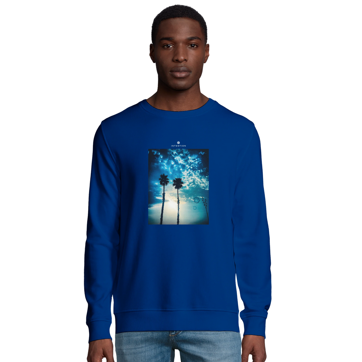 Gratitude - "Bubbles and Sky Sticks" Sweatshirt Royal Blue 3