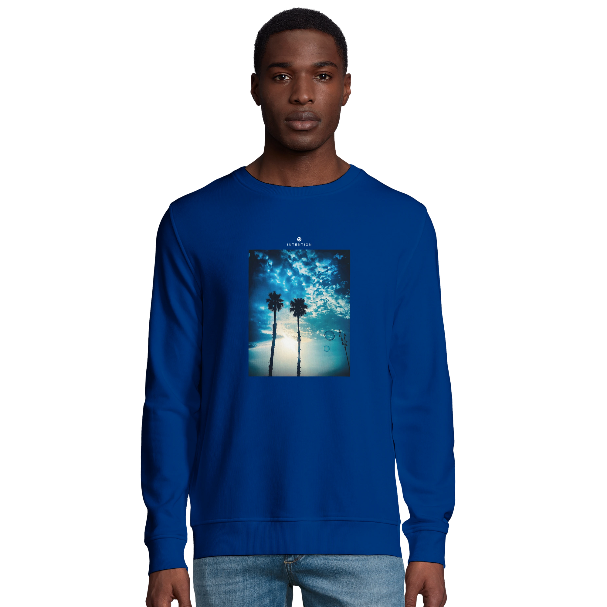 Gratitude - "Bubbles and Sky Sticks" Sweatshirt Royal Blue 3