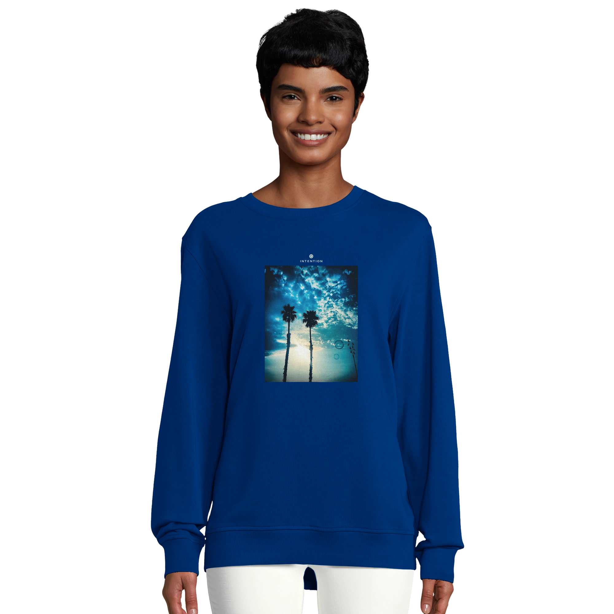 Gratitude - "Bubbles and Sky Sticks" Sweatshirt Royal Blue 5