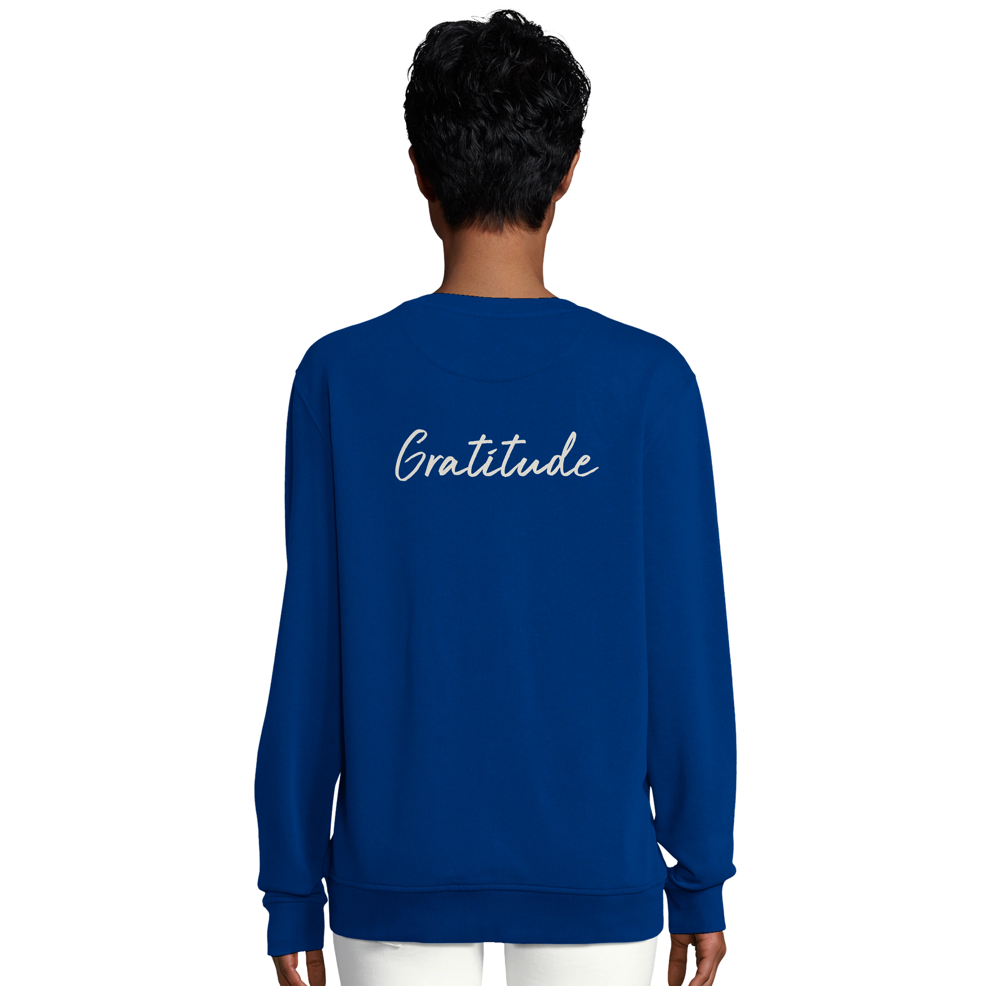 Gratitude - "Bubbles and Sky Sticks" Sweatshirt Royal Blue 6