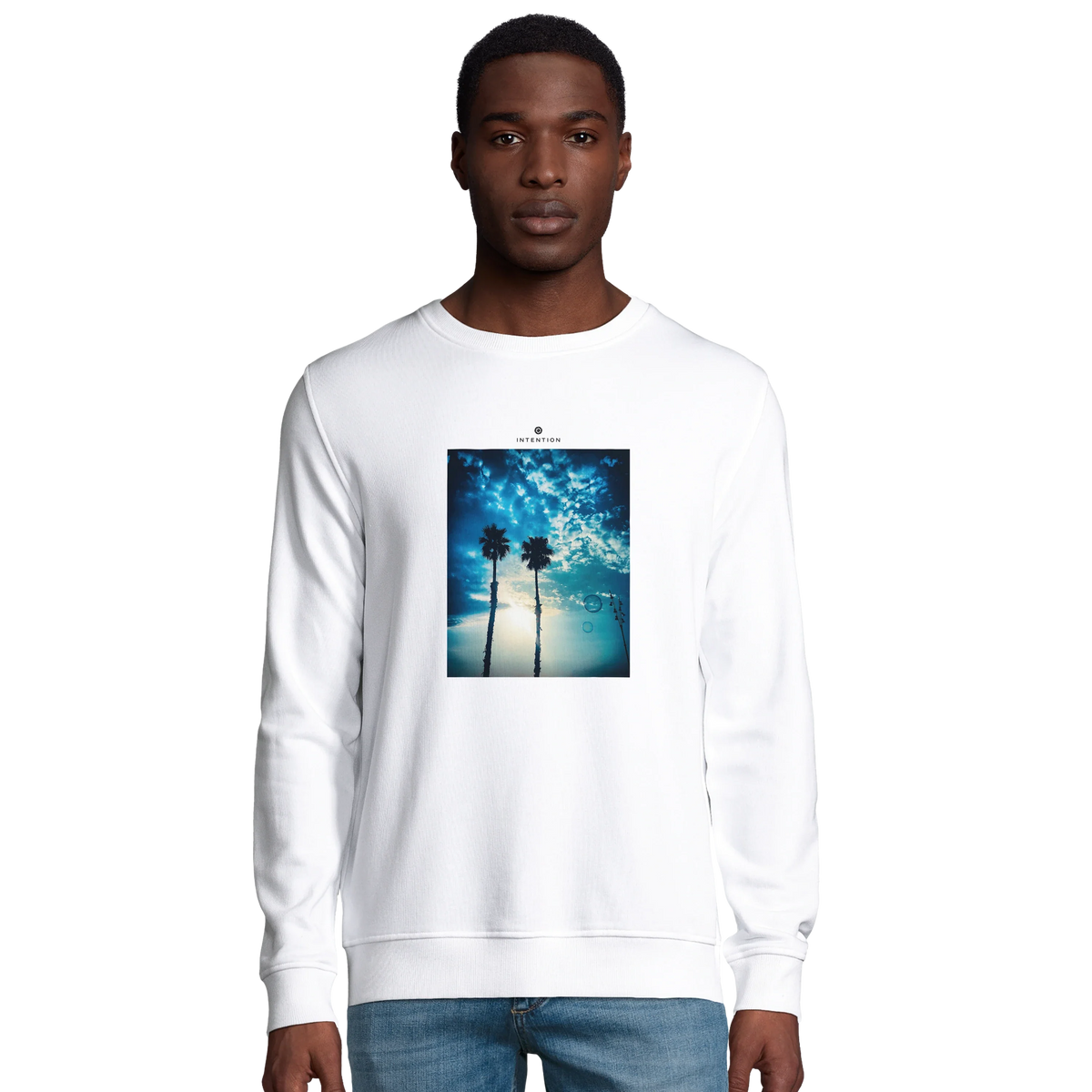 Gratitude - "Bubbles and Sky Sticks" Sweatshirt White 3