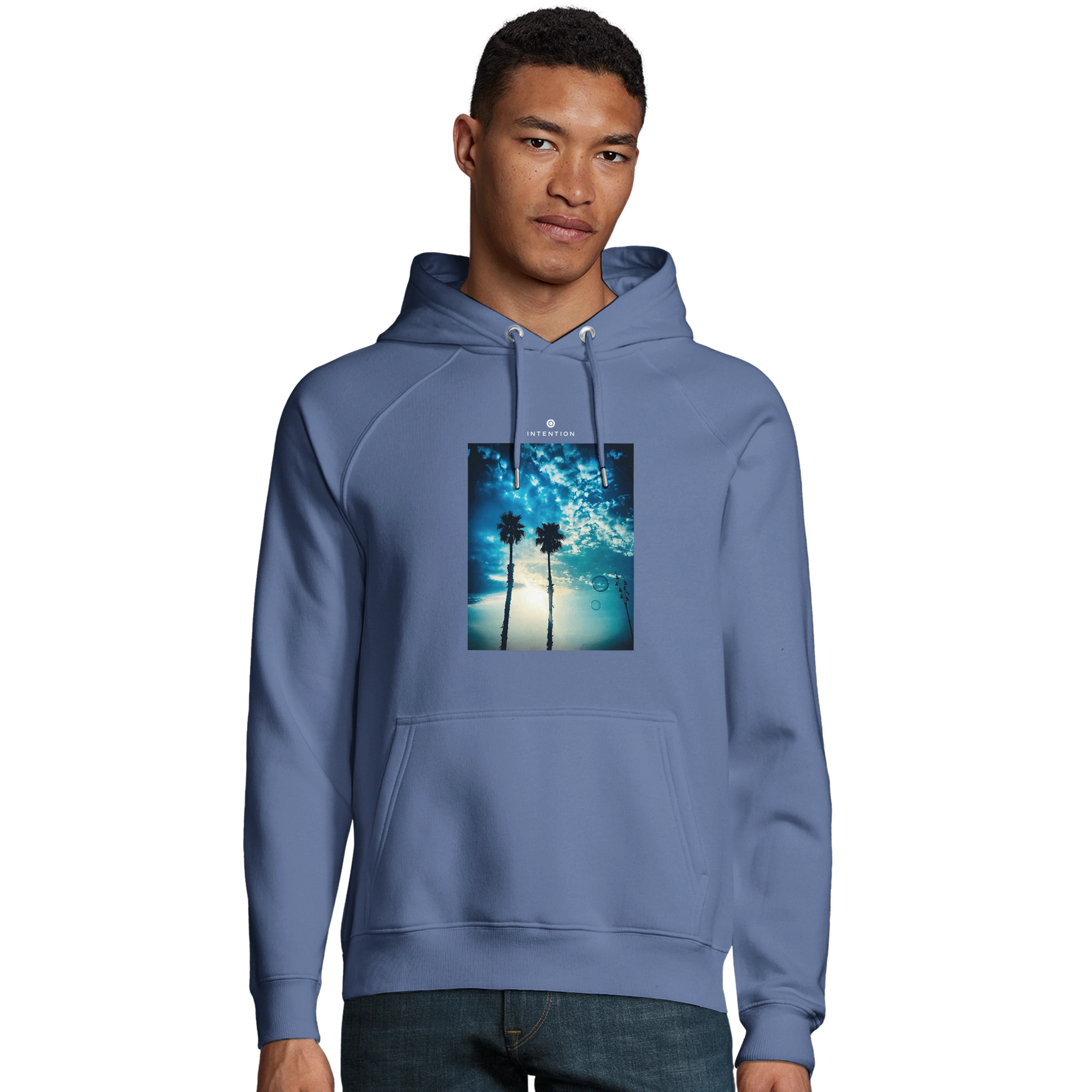 Gratitude - "Bubbles and Sky Sticks" Hoodie Blue XS 3