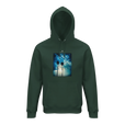 Gratitude - "Bubbles and Sky Sticks" Hoodie Bottle Green 1