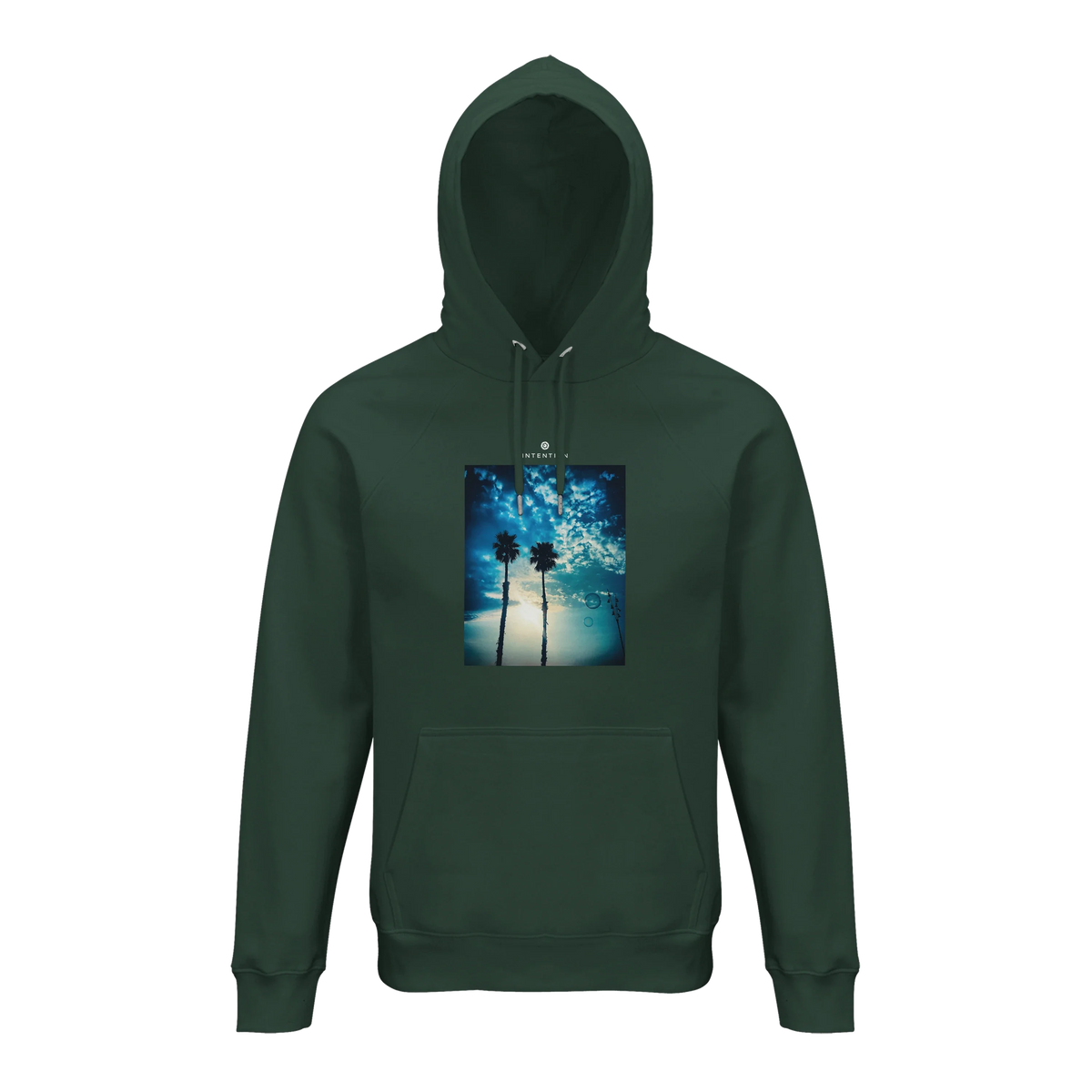 Gratitude - "Bubbles and Sky Sticks" Hoodie Bottle Green 1