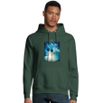 Gratitude - "Bubbles and Sky Sticks" Hoodie Bottle Green 3