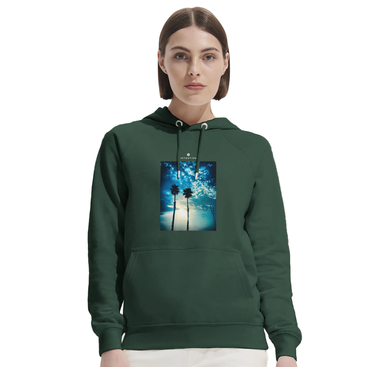 Gratitude - "Bubbles and Sky Sticks" Hoodie Bottle Green 5