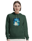 Gratitude - "Bubbles and Sky Sticks" Hoodie Bottle Green XS 5