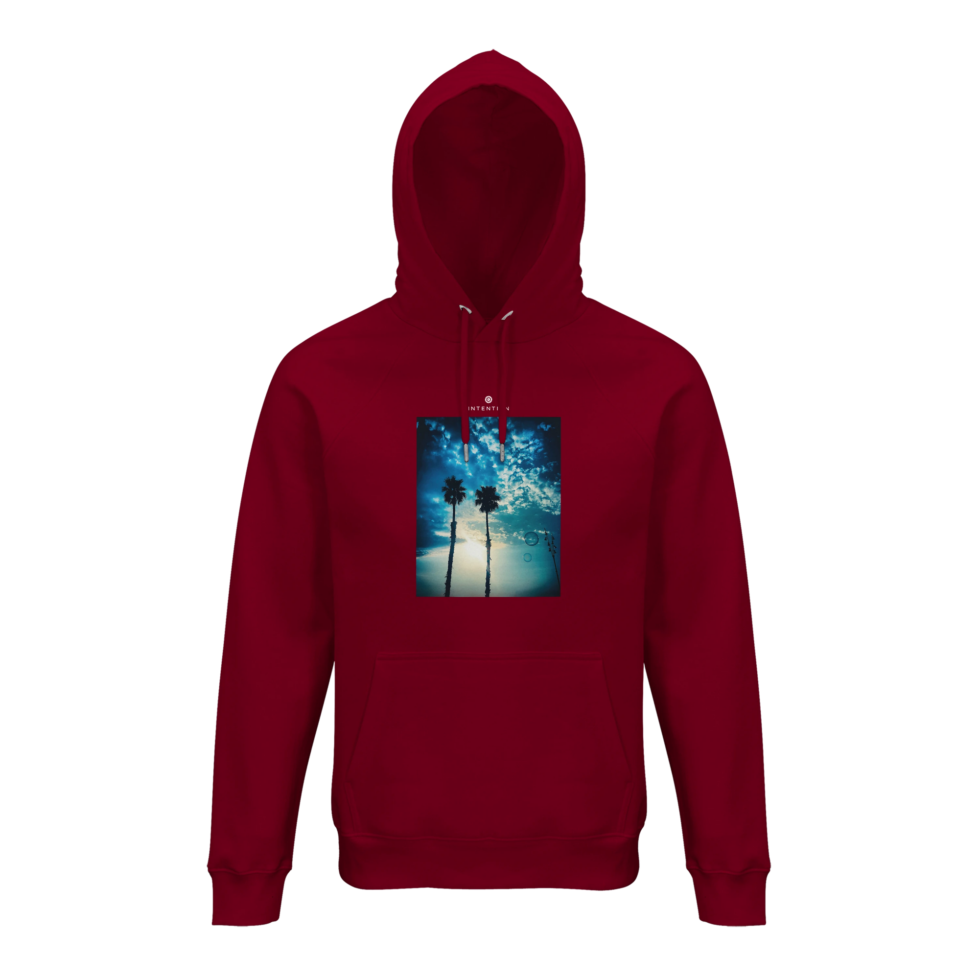Gratitude - "Bubbles and Sky Sticks" Hoodie Burgundy XS 1