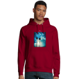 Gratitude - "Bubbles and Sky Sticks" Hoodie Burgundy 3