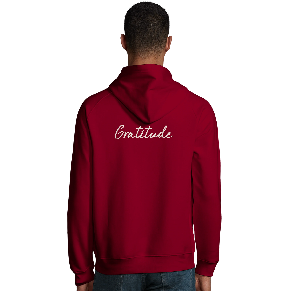 Gratitude - "Bubbles and Sky Sticks" Hoodie Burgundy 4