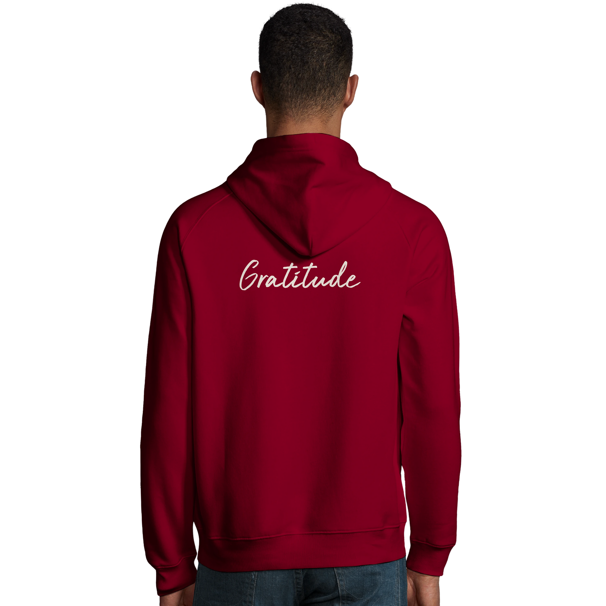 Gratitude - "Bubbles and Sky Sticks" Hoodie Burgundy XS 4