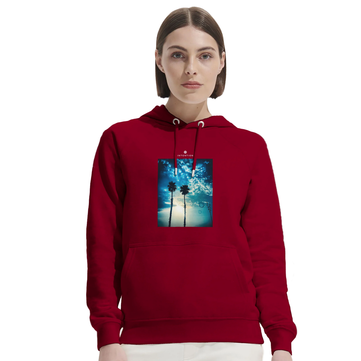 Gratitude - "Bubbles and Sky Sticks" Hoodie Burgundy 5