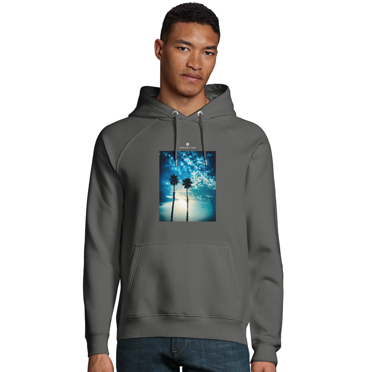 Gratitude - "Bubbles and Sky Sticks" Hoodie charcoal melange 3
