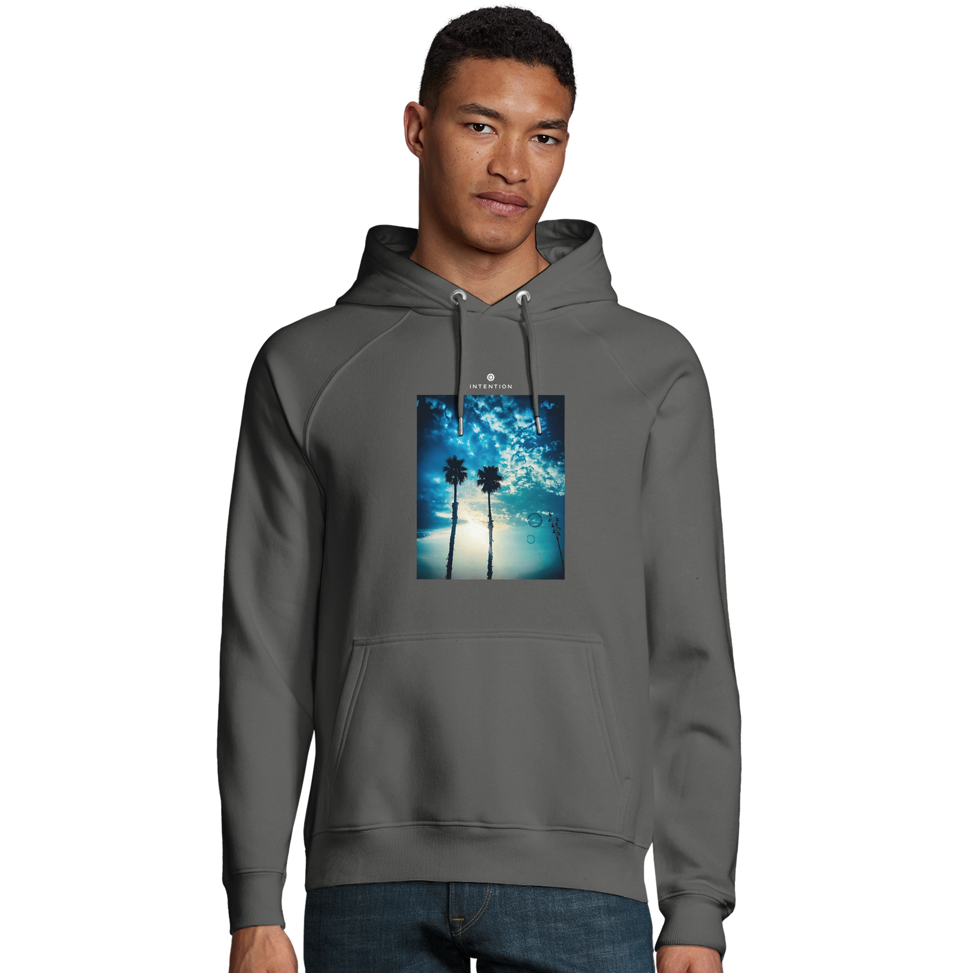 Gratitude - "Bubbles and Sky Sticks" Hoodie charcoal melange XS 3