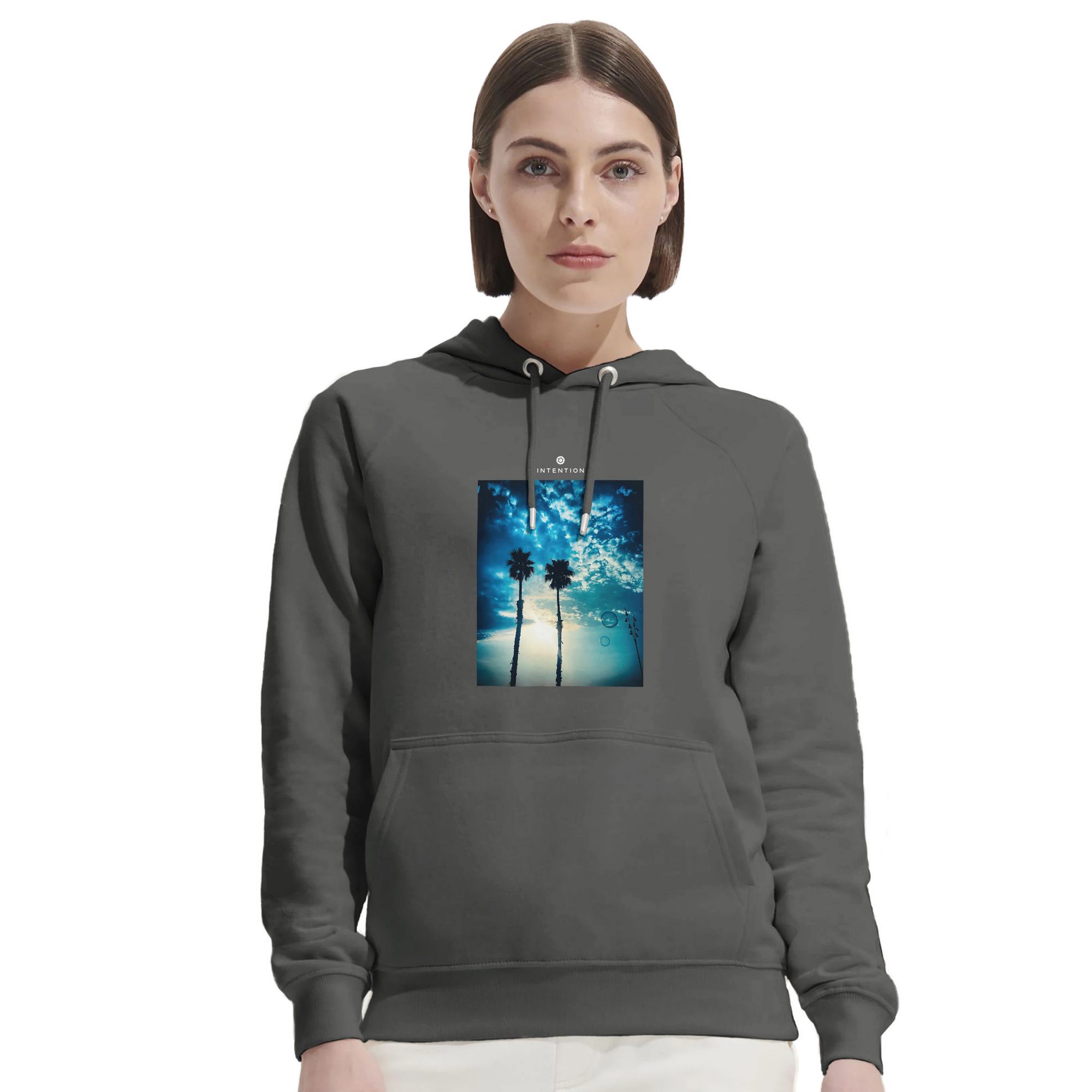 Gratitude - "Bubbles and Sky Sticks" Hoodie charcoal melange XS 5