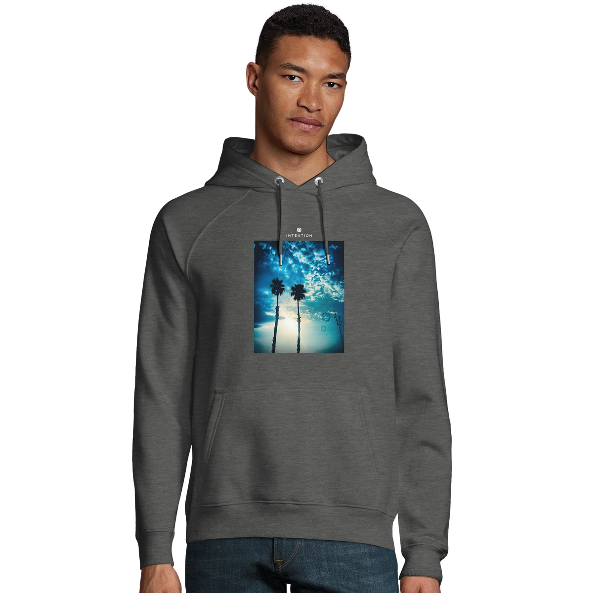 Gratitude - "Bubbles and Sky Sticks" Hoodie Grey Melange 3