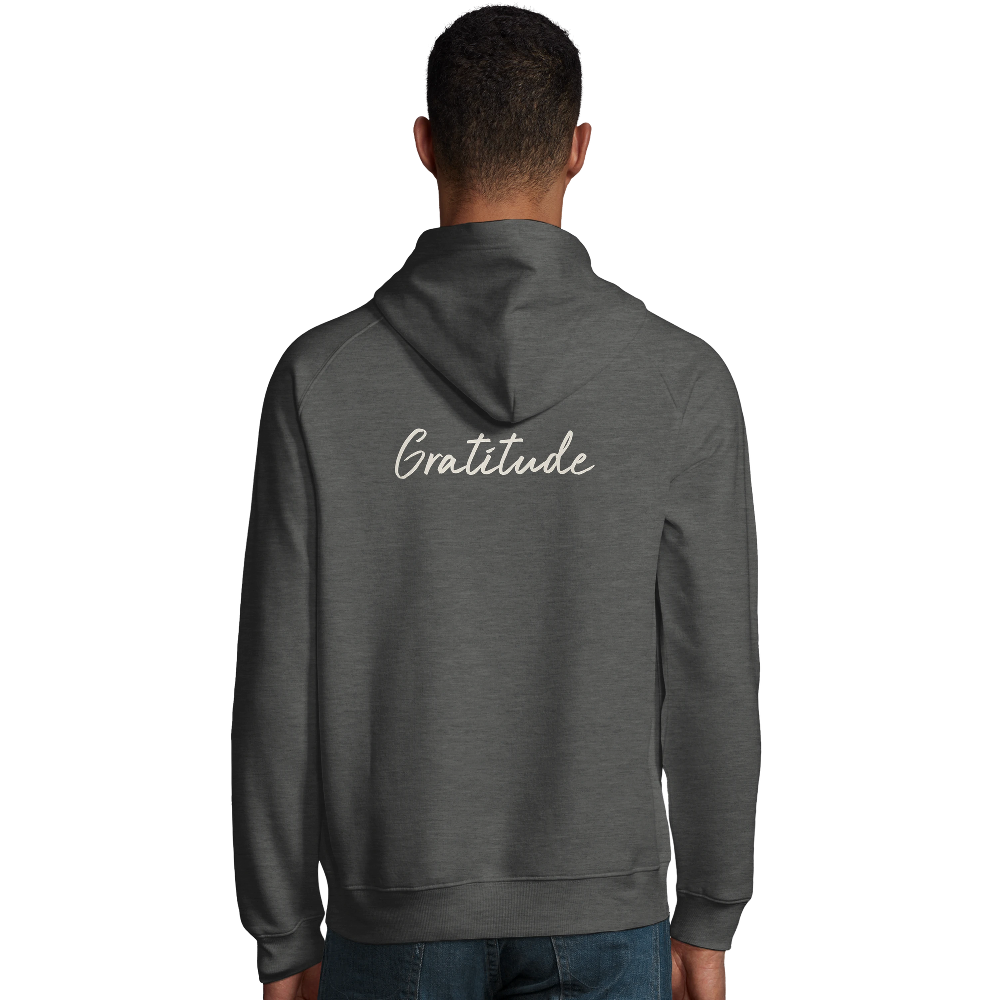 Gratitude - "Bubbles and Sky Sticks" Hoodie Grey Melange XS 4