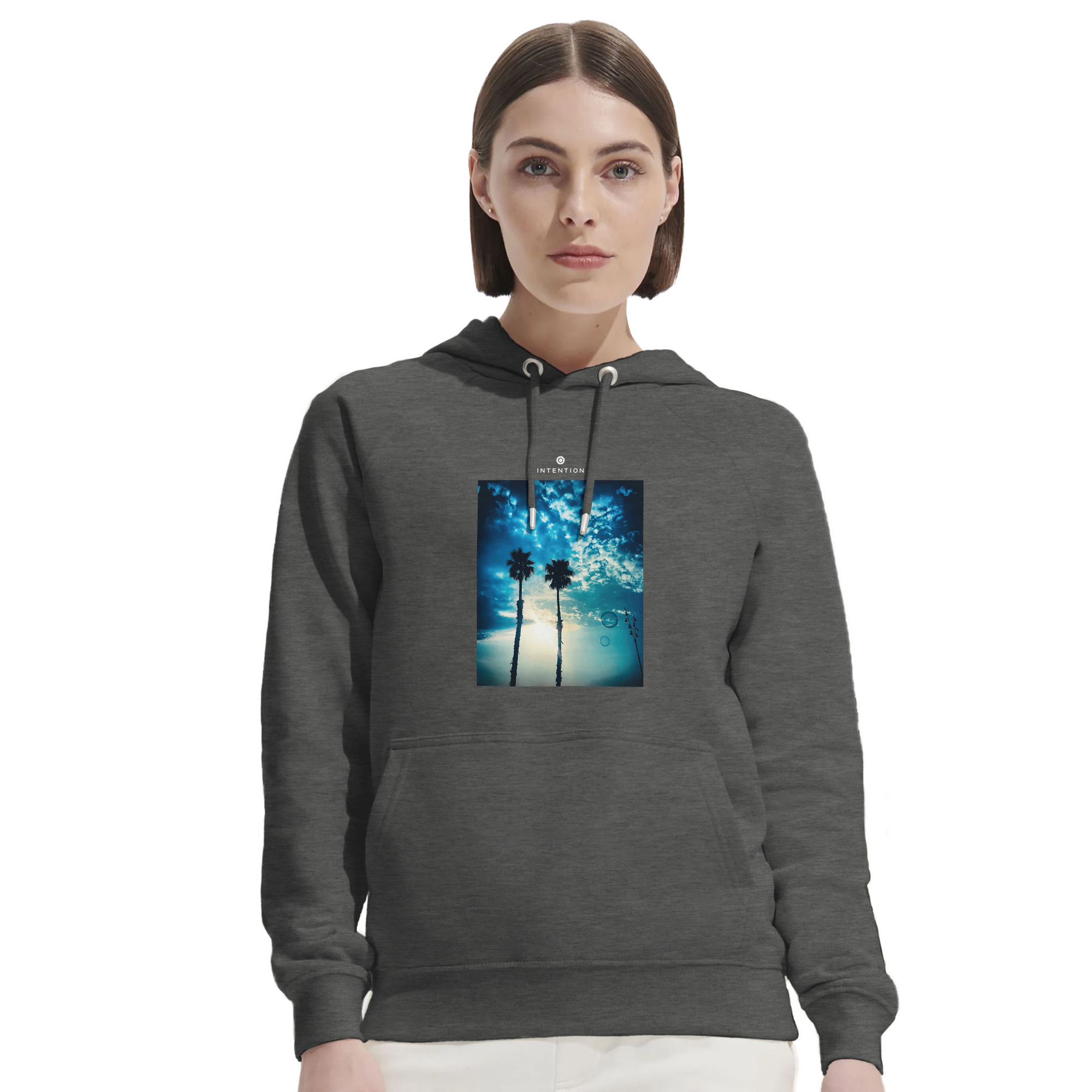 Gratitude - "Bubbles and Sky Sticks" Hoodie Grey Melange XS 5