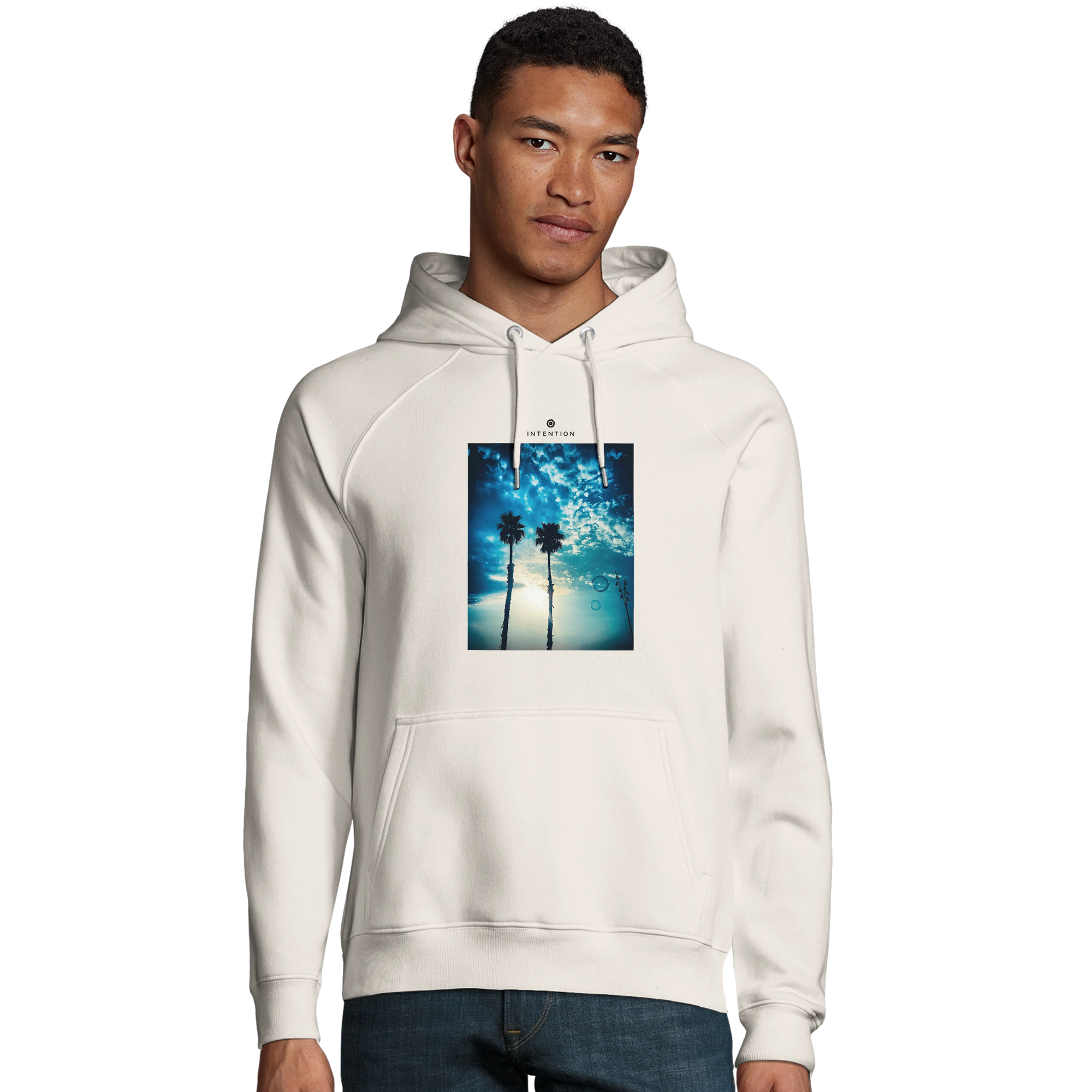 Gratitude - "Bubbles and Sky Sticks" Hoodie Off White XS 3