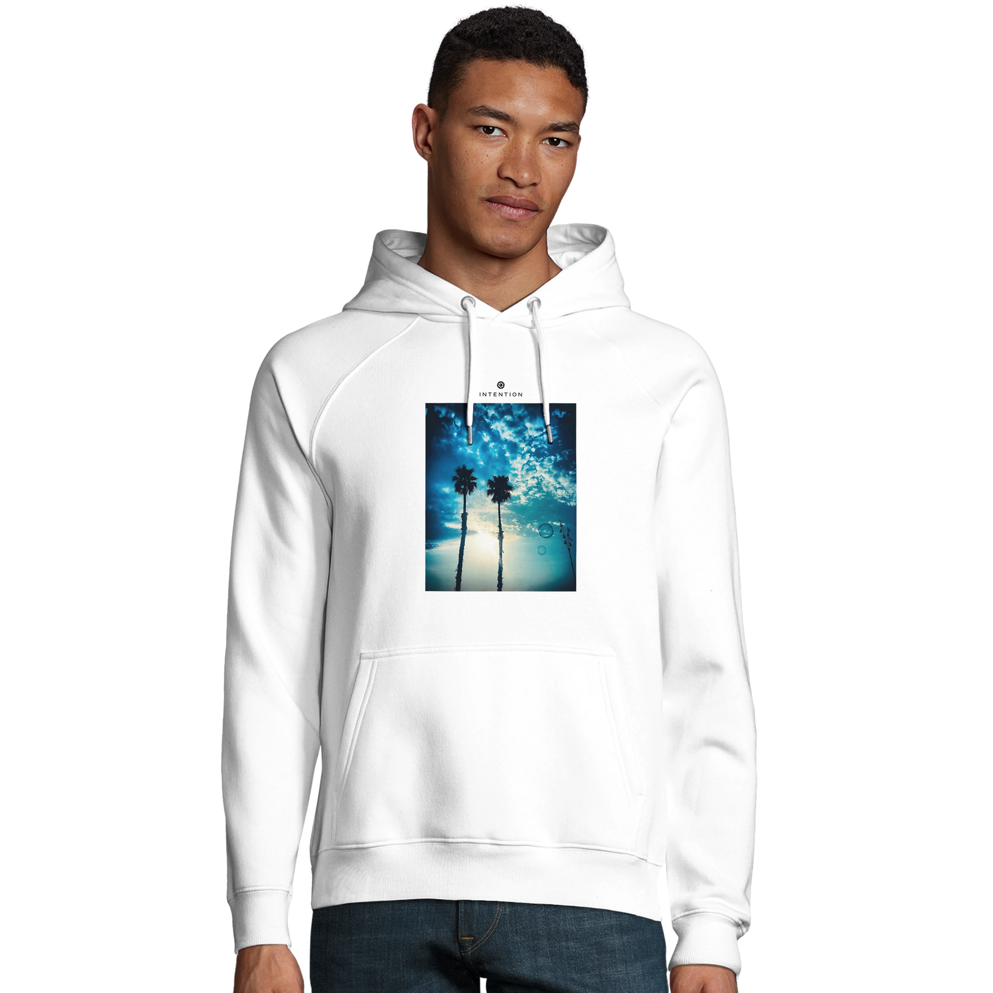 Gratitude - "Bubbles and Sky Sticks" Hoodie White XS 3