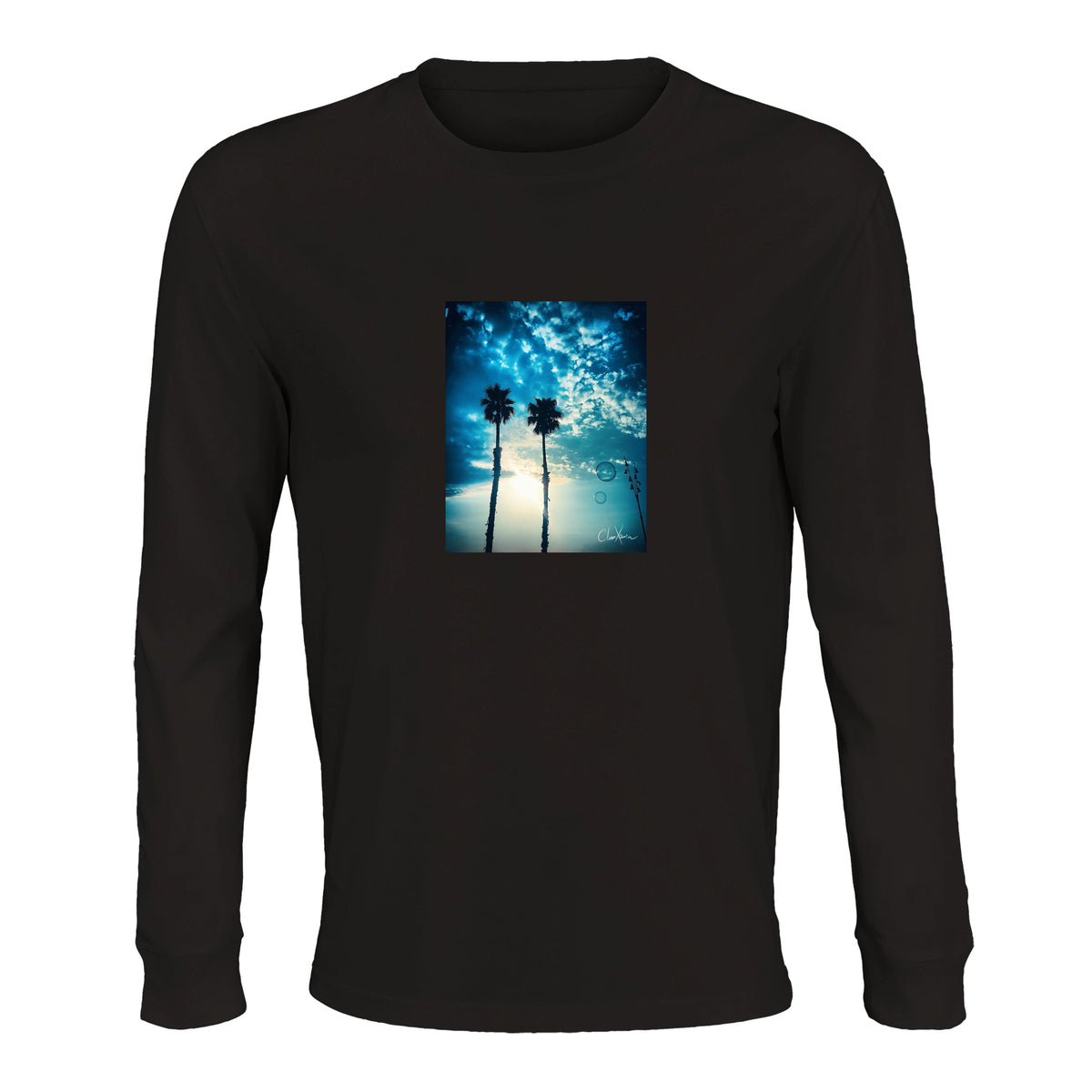 Gratitude - "Bubbles and Sky Sticks" Long sleeve Deep Black 1