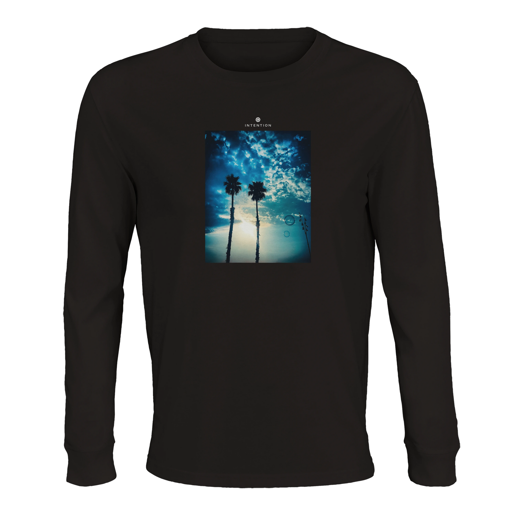 Gratitude - "Bubbles and Sky Sticks" Long sleeve Deep Black 1