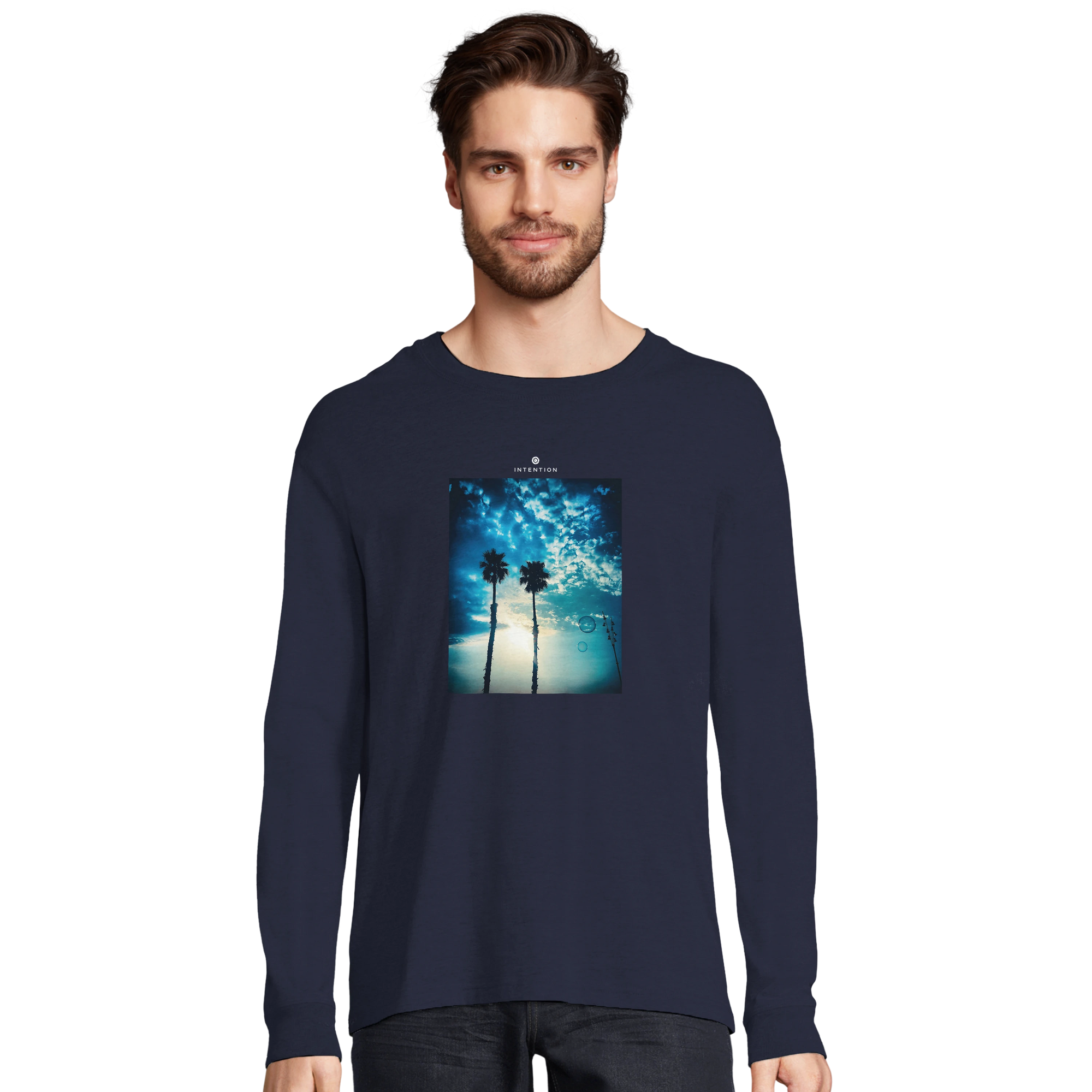 Gratitude - "Bubbles and Sky Sticks" Long sleeve French Navy 3