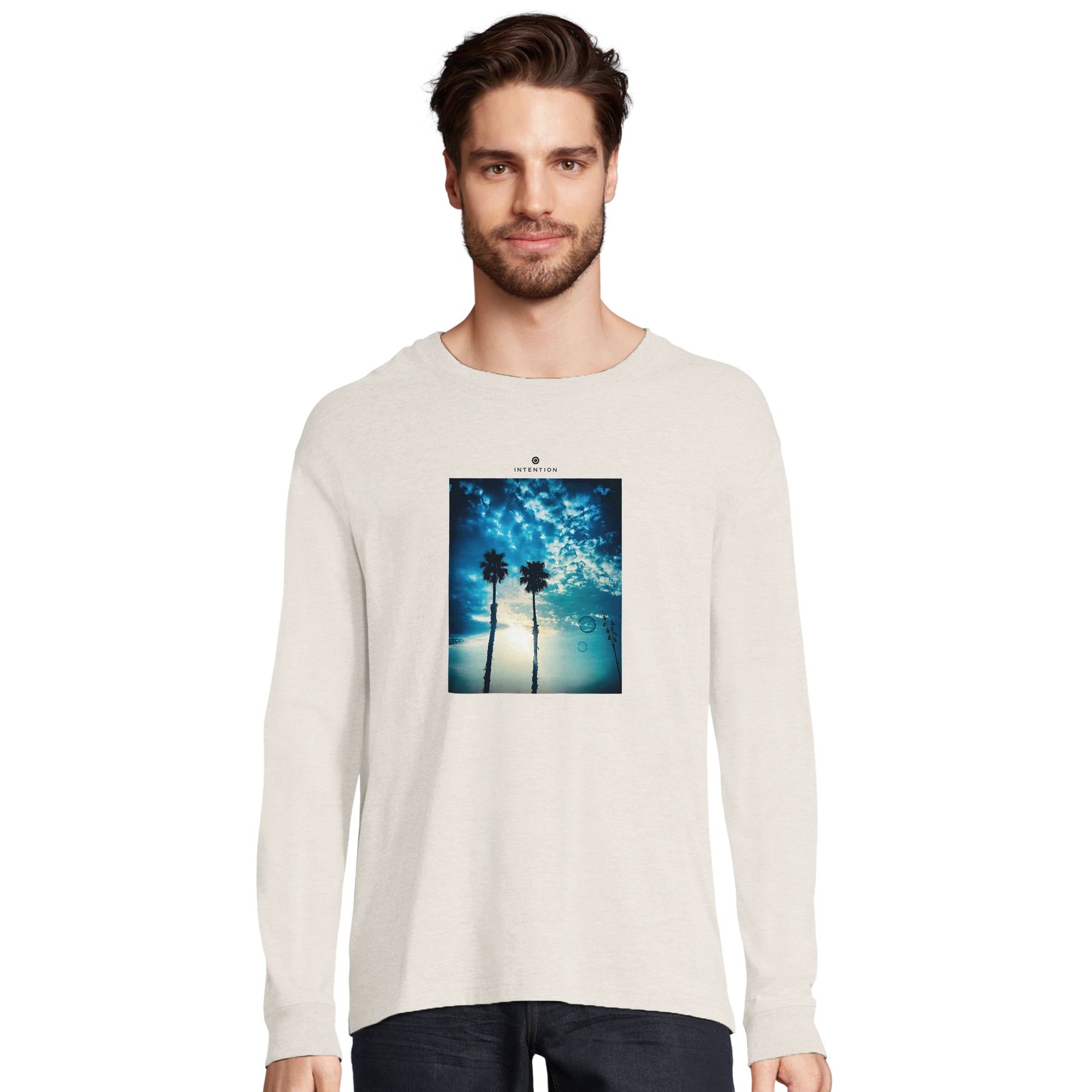 Gratitude - "Bubbles and Sky Sticks" Long sleeve Off White 3
