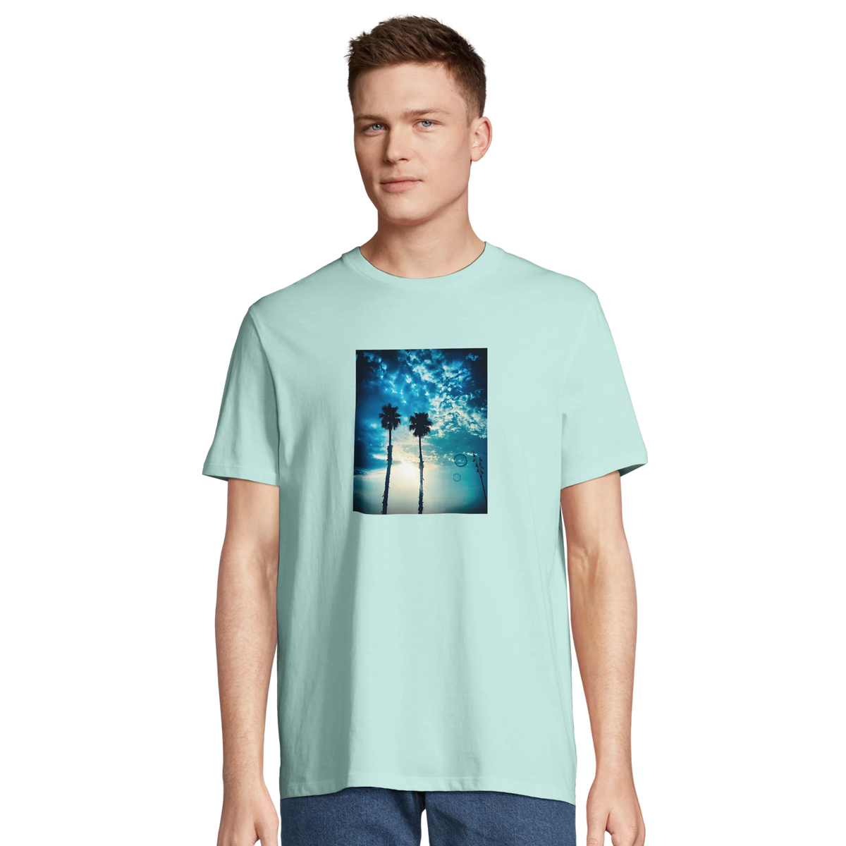 Gratitude - "Bubbles and Sky Sticks" T-shirt arctic blue 4