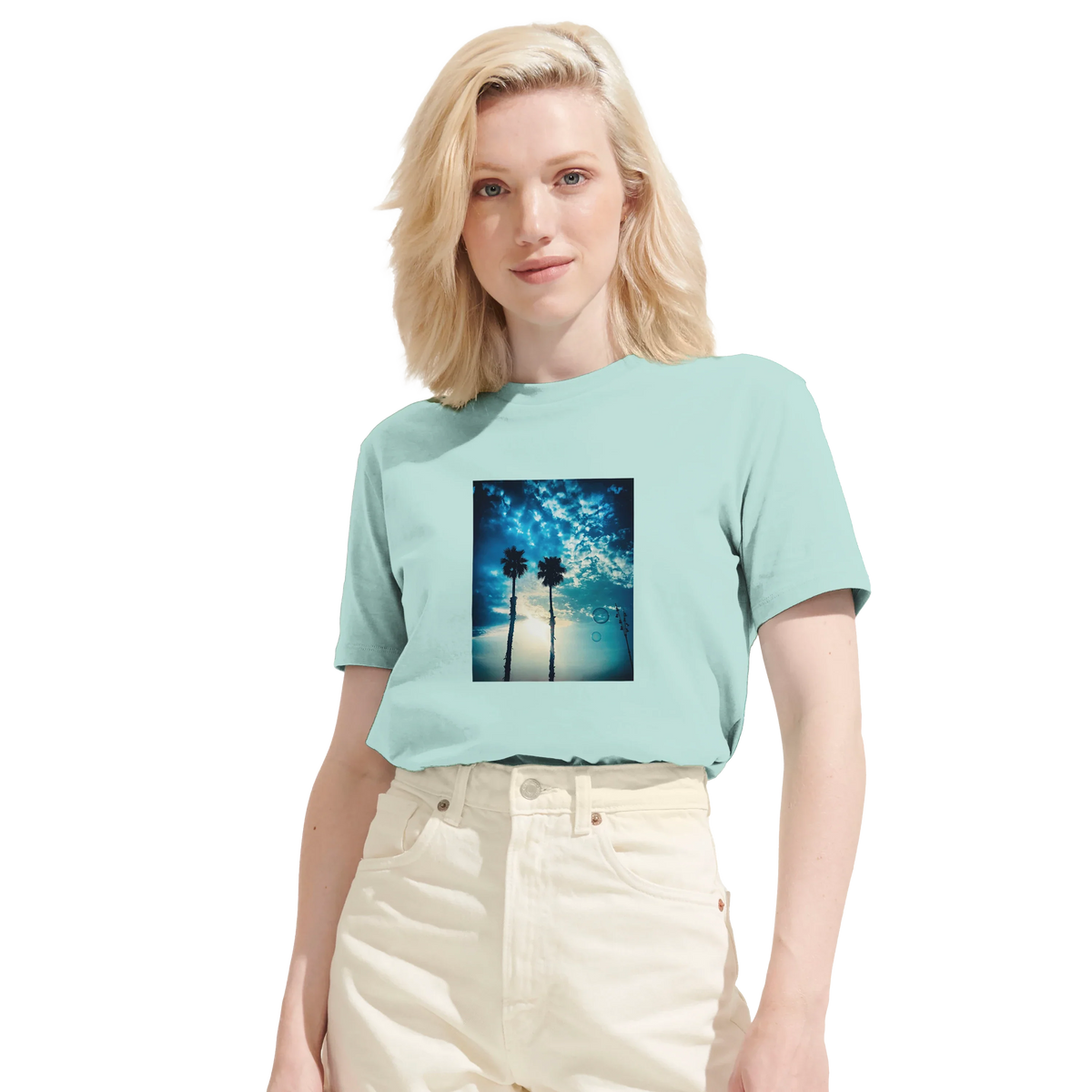 Gratitude - "Bubbles and Sky Sticks" T-shirt arctic blue 6