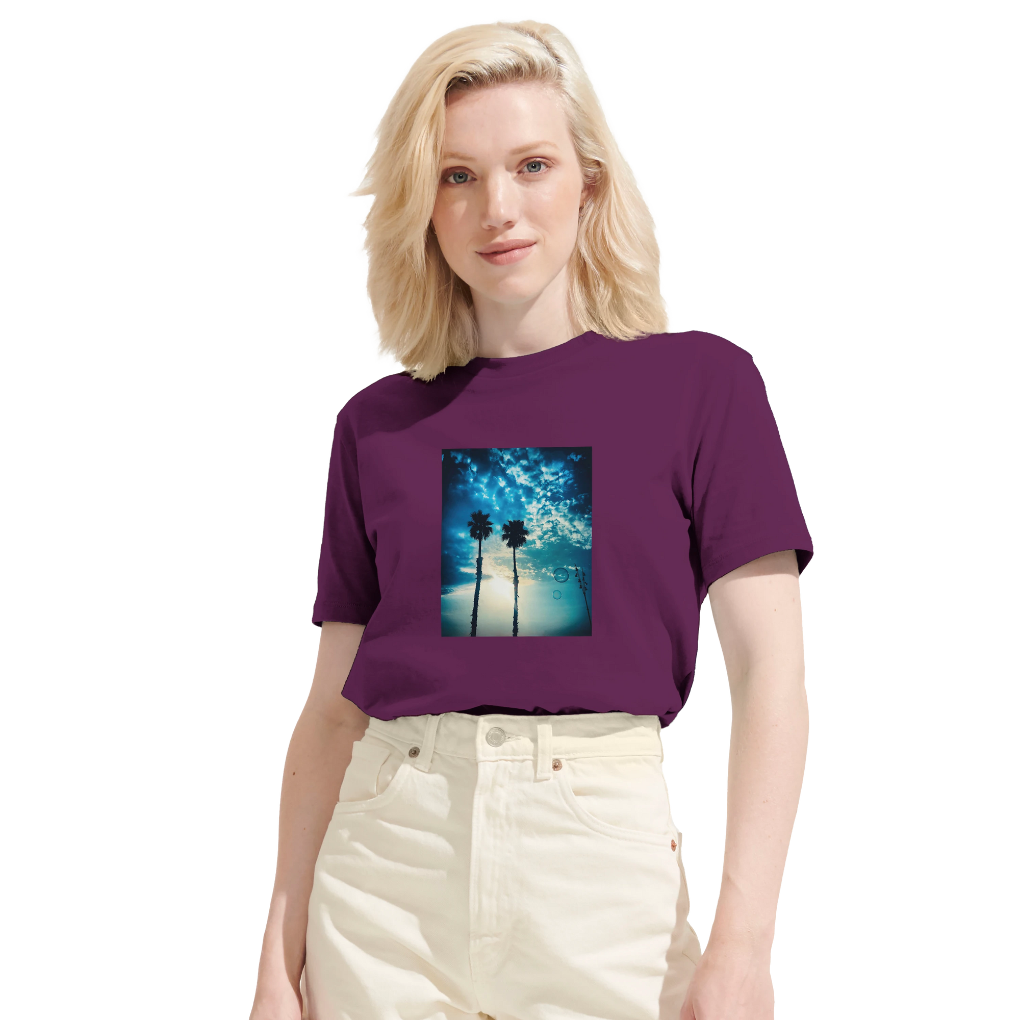 Gratitude - "Bubbles and Sky Sticks" T-shirt astral purple 6