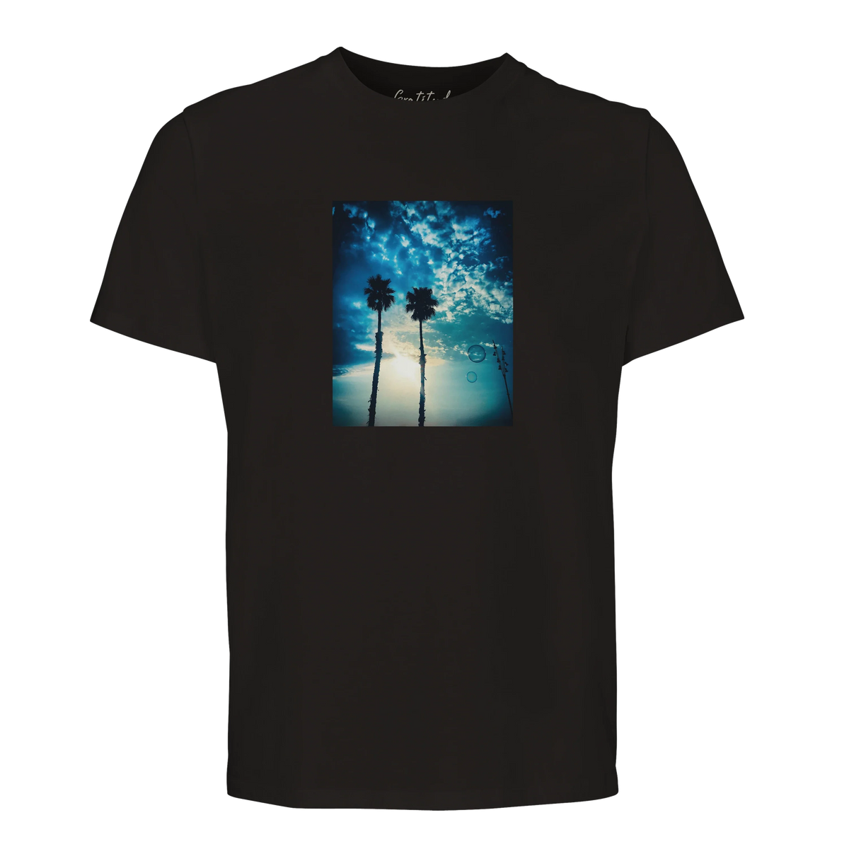 Gratitude - "Bubbles and Sky Sticks" T-shirt Deep Black 1