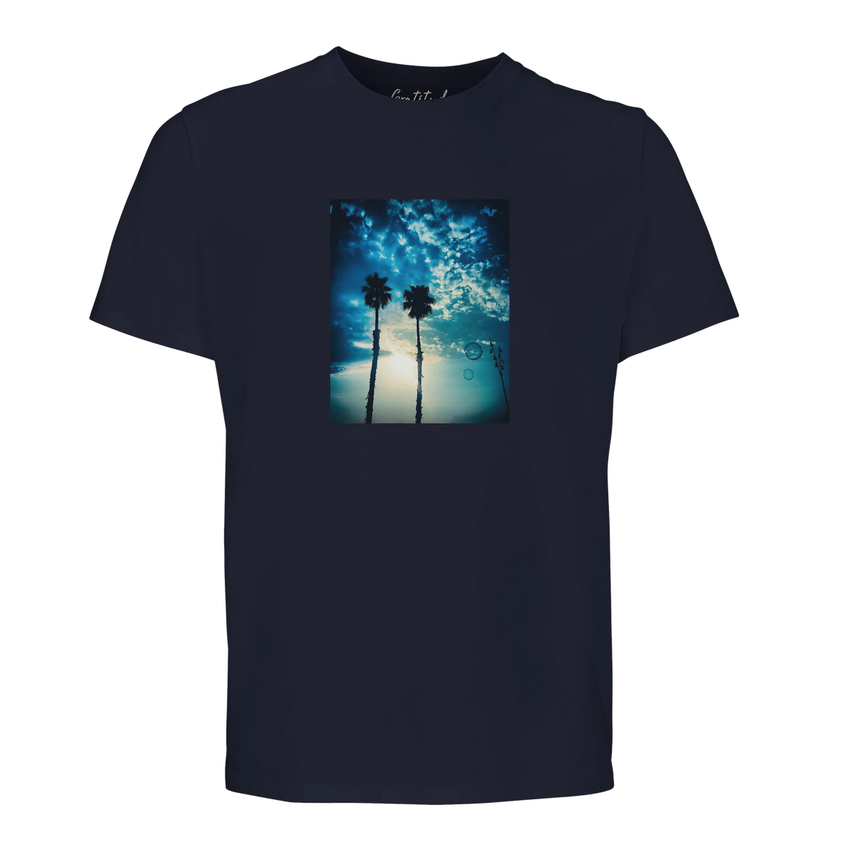 Gratitude - "Bubbles and Sky Sticks" T-shirt French Navy 1