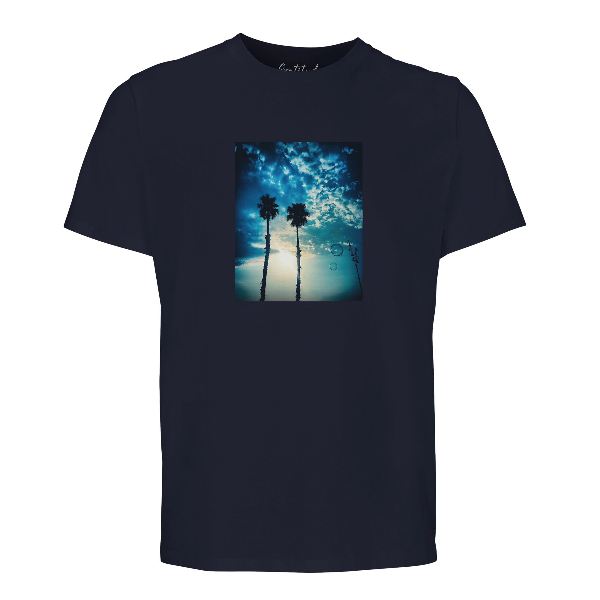 Gratitude - "Bubbles and Sky Sticks" T-shirt French Navy 1