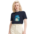 Gratitude - "Bubbles and Sky Sticks" T-shirt French Navy 6